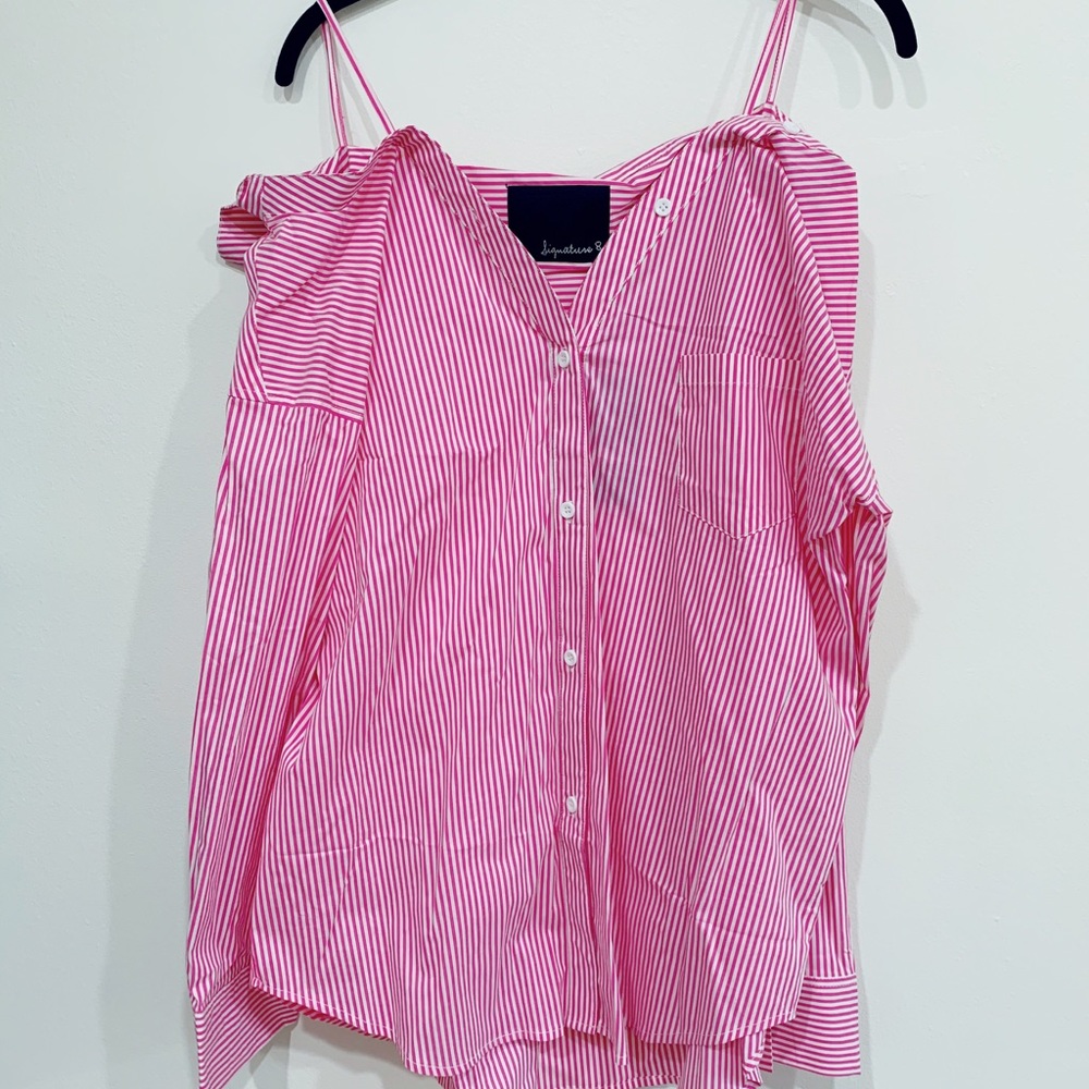 Striped over the shoulder shirt - new with tags!